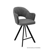 THEKENSTUHL drehbar (6er-Set) Diandra 59x104x61 Schwarz/Grau - Schwarz/Grau, Kunststoff (61/104/59cm) - 58aufmkessel