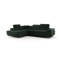 ECKSOFA Monaro Mit Schlaffunktion - Grün, Holzwerkstoff/Textil (202/275cm) - Fun Möbel