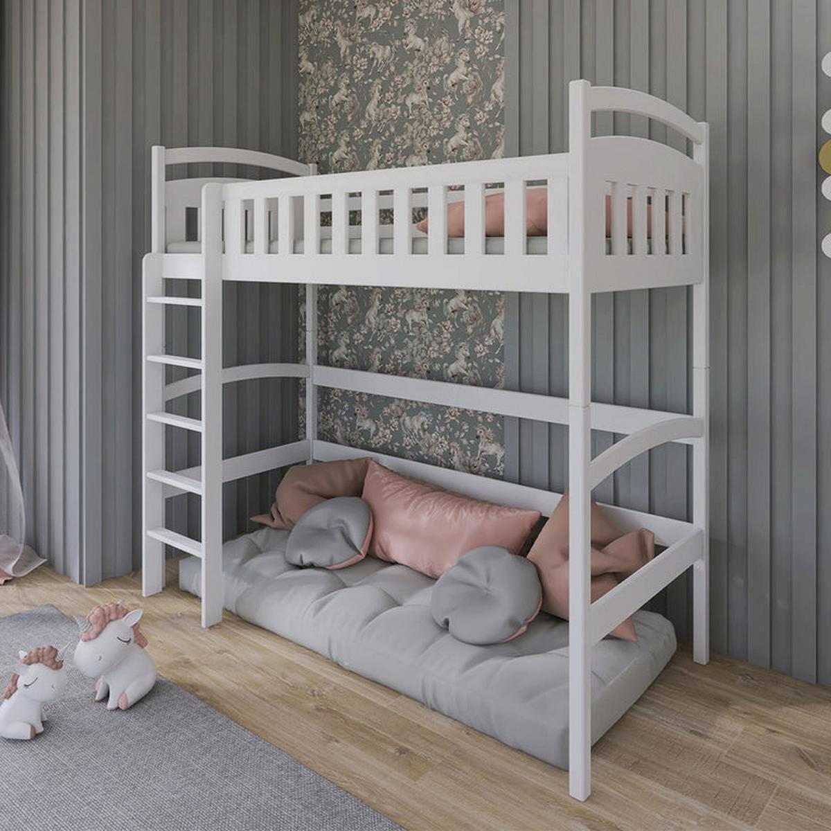 BETT 90/200 Camille Weiß - Weiß, Holz (90/200cm) - Petits-meubles