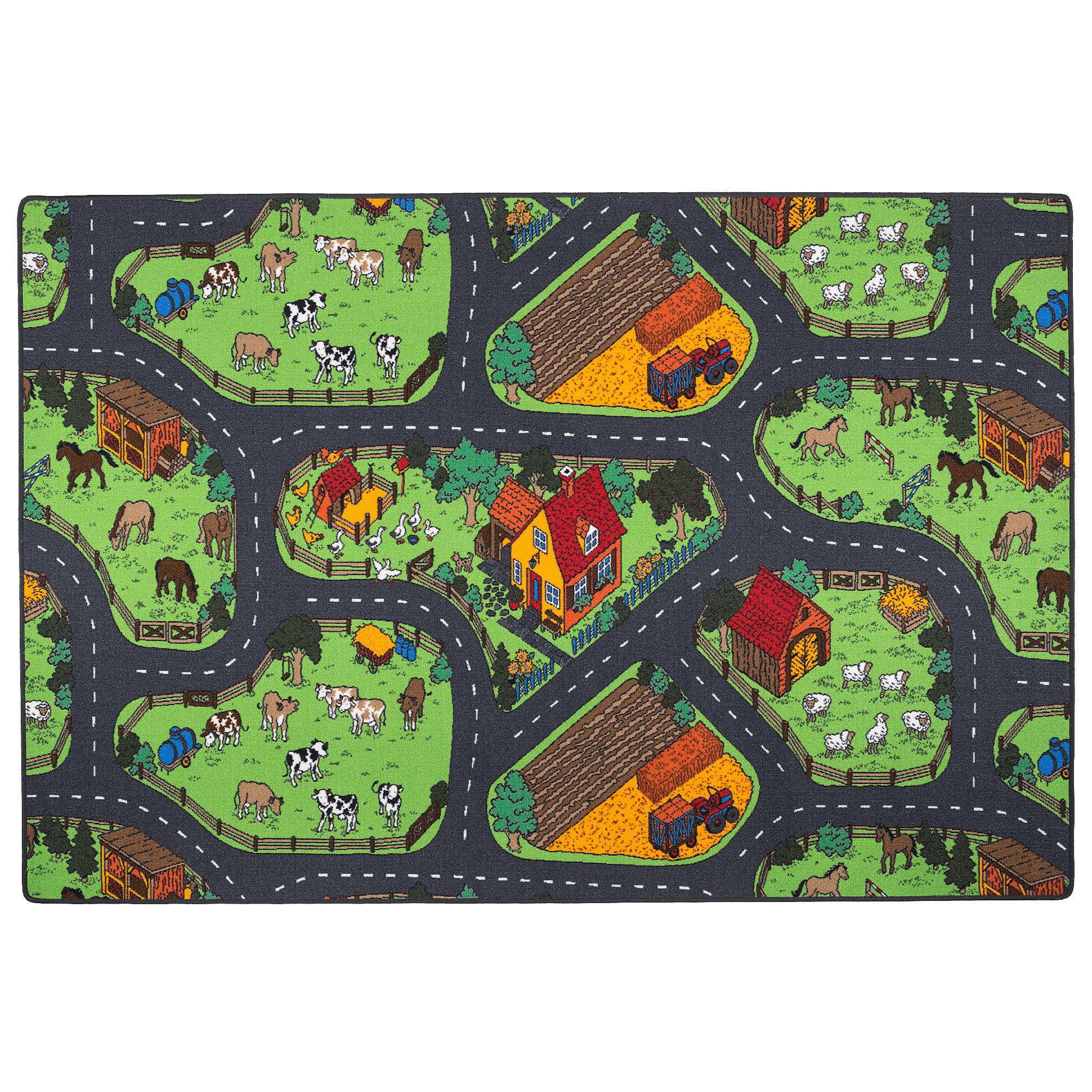 KINDER SPIEL STRASSENTEPPICH - Anthrazit, Textil (200/300cm) - Snapstyle