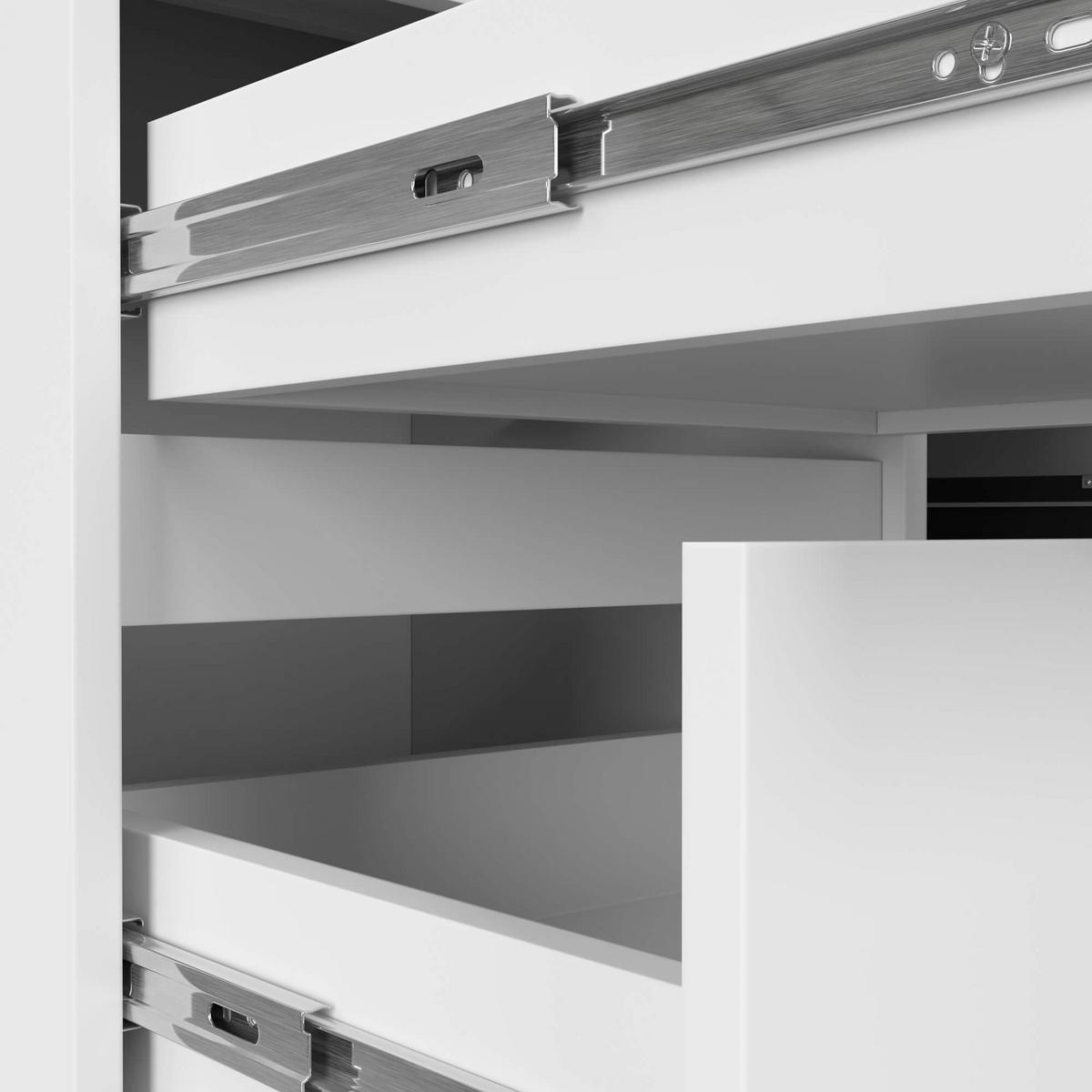 SCHREIBTISCH Weiß 77/155/85 - Weiß, Holzwerkstoff (155/85/77cm) - RAUMHIRSCH FURNITURE