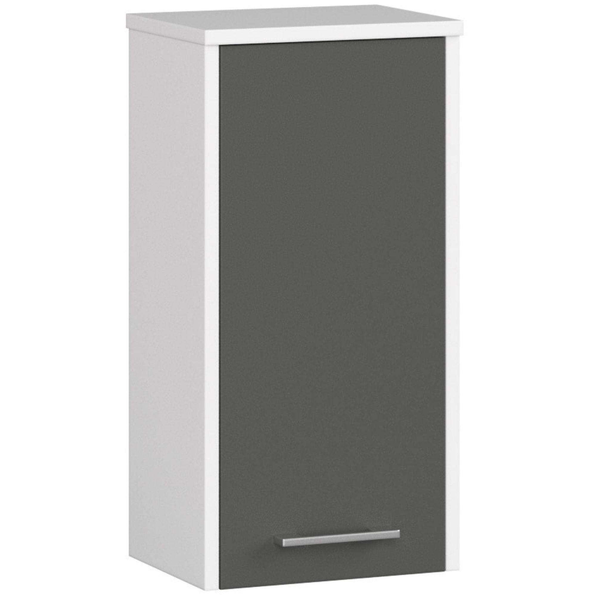 BADKOMMODE Weiß, Graphit Grau 60/30/22,5 - Weiß/Grau, Holzwerkstoff (30/60/23cm) - RAUMHIRSCH FURNITURE