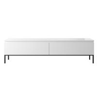 TV-SCHRANK Bemmi Weiß mit schwarzen Beinen, 175 cm - Schwarz/Weiß, Holzwerkstoff/Metall (175/46/32cm) - Selsey