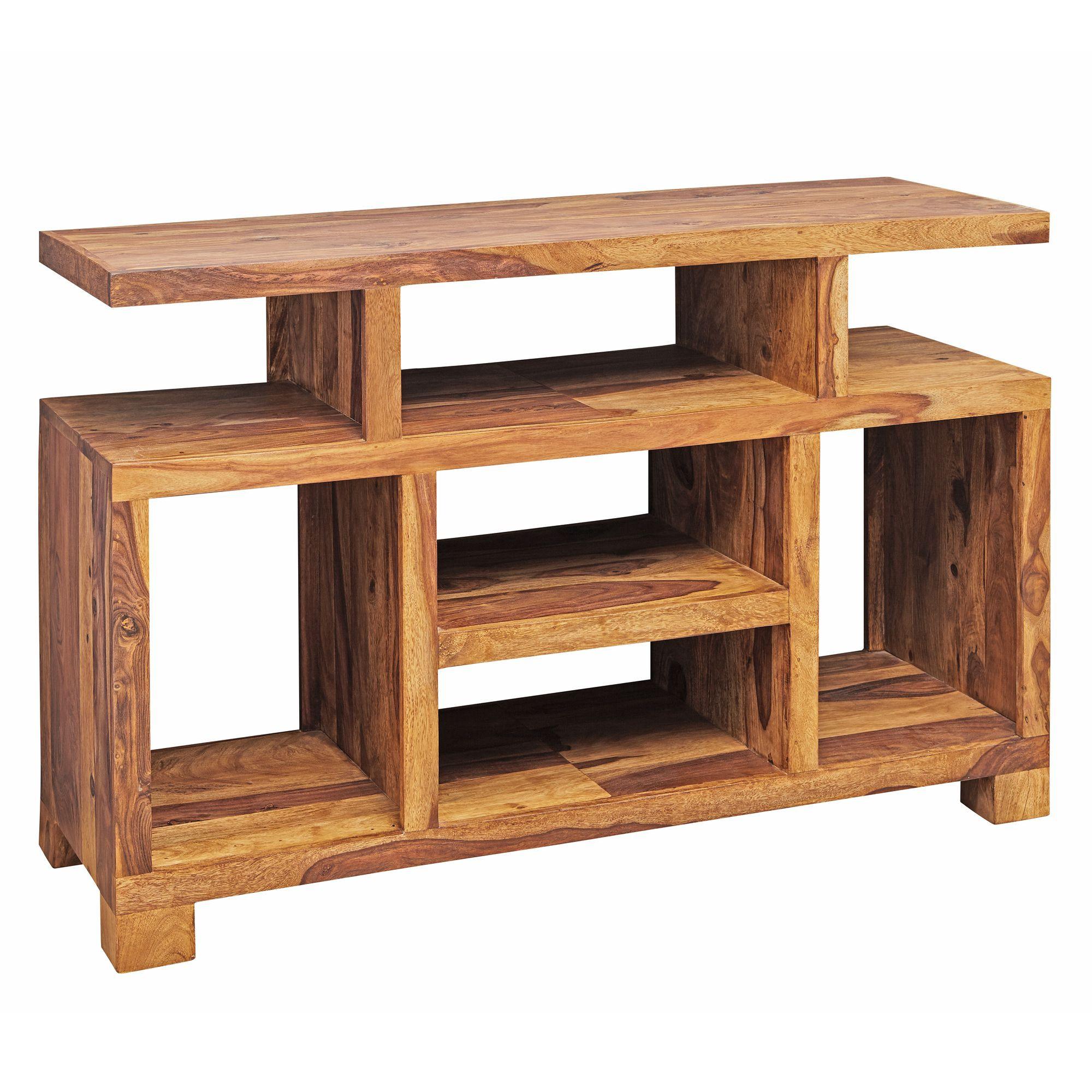 SIDEBOARD – Mango Massivholz, 115x76x40 cm, mit Fächern - Braun, Holz (115/76/40cm) - KADIMA DESIGN