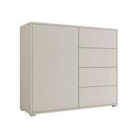 KOMMODE Gesita K1D4SZ - Kaschmir/Silberfarben, Holzwerkstoff/Kunststoff (100/93/41cm) - MIRJAN24