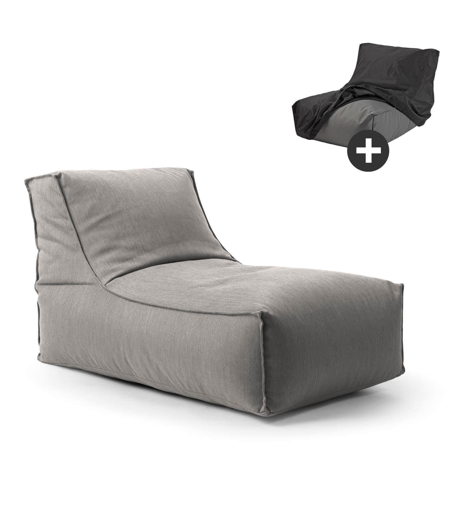 OUTDOOR SITZSACK und Hülle Der Sundowner - Dunkelgrau, Textil (60/65/95cm) - Mokebo