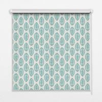 INNENROLLO - Fensterrollo - Rollo - 110x140 cm - Blaue Blätter - Blau, Kunststoff (110/140/0.5cm) - TULUP