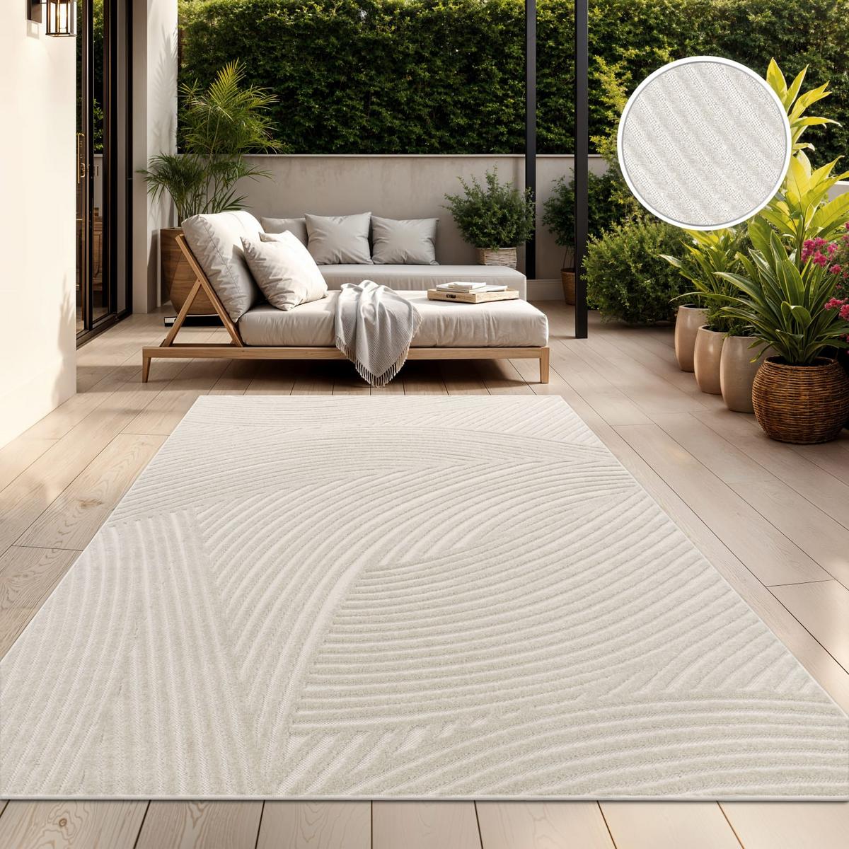 OUTDOORTEPPICH Boho Creme 120 x 170 cm - Creme, Kunststoff (120/170cm) - TT Home