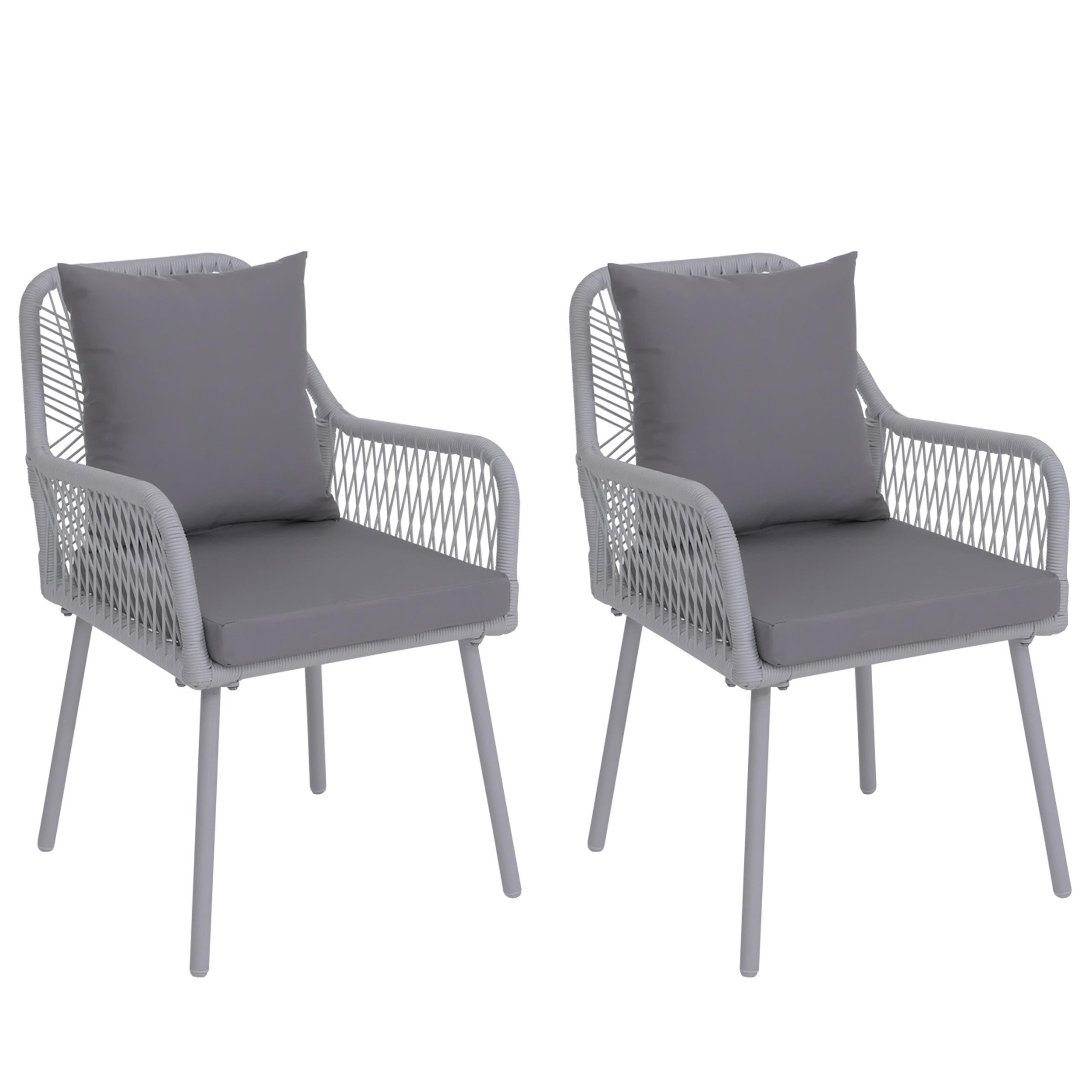 GARTENSTUHL Hellgrau - Hellgrau, Textil (54/81/62cm) - MCW