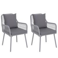 GARTENSTUHL Hellgrau - Hellgrau, Textil (54/81/62cm) - MCW