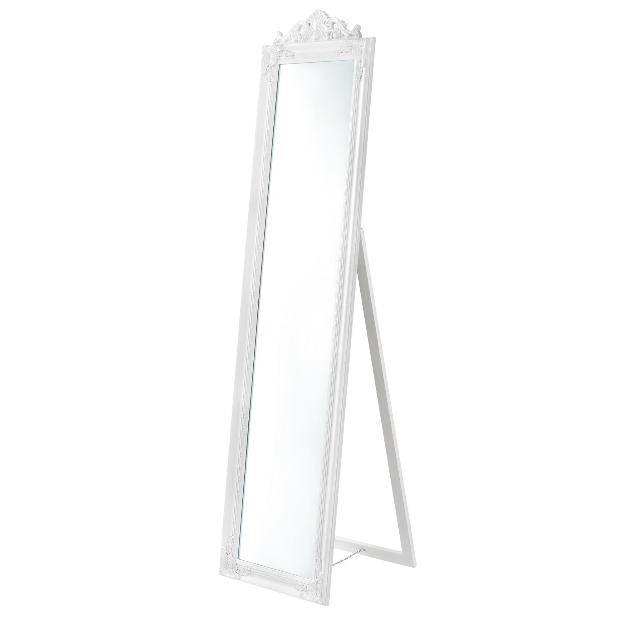 STANDSPIEGEL Arezzo - Weiß, Glas/Holz (28.5/160/140cm) - [en.casa]