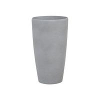 BLUMENTOPF hellgrau rund 31/31/58 cm Abdera - Hellgrau, Stein (58cm) - Beliani