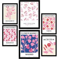 POSTER Set Mit 6 Blumen Feldblumen A3 & A4 Rahmenlos - Klar, Papier (29/3cm) - Nacnic
