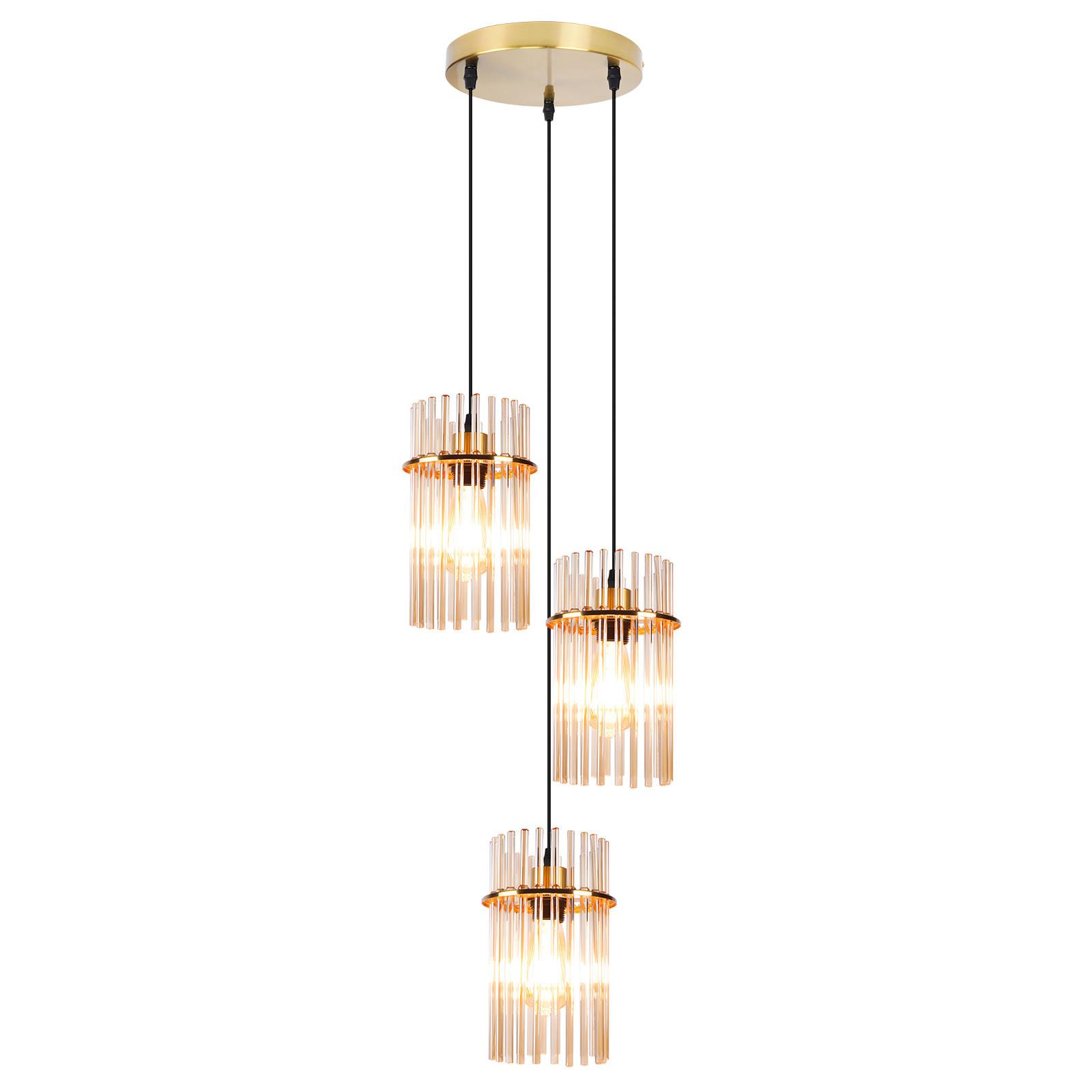 PENDELLEUCHTE Sage 25/25/150 cm - Goldfarben, Glas (25/25/150cm) - ZMH
