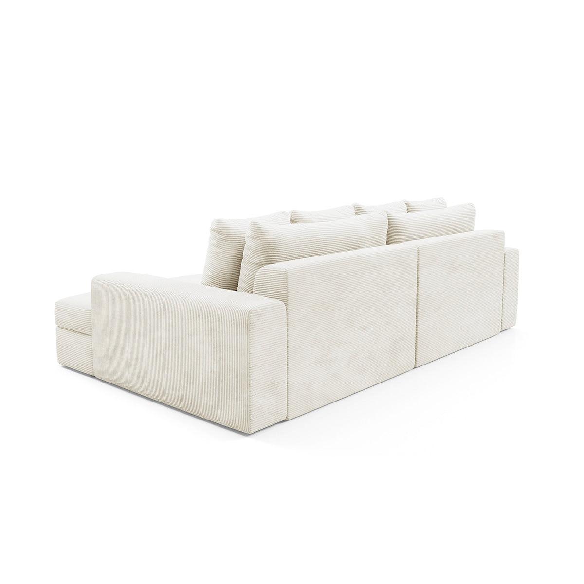 SOFA Paola 3 Sitzplätze Gebrochenes Weiß - Weiß, Holz (272/86/167cm) - Petits-meubles