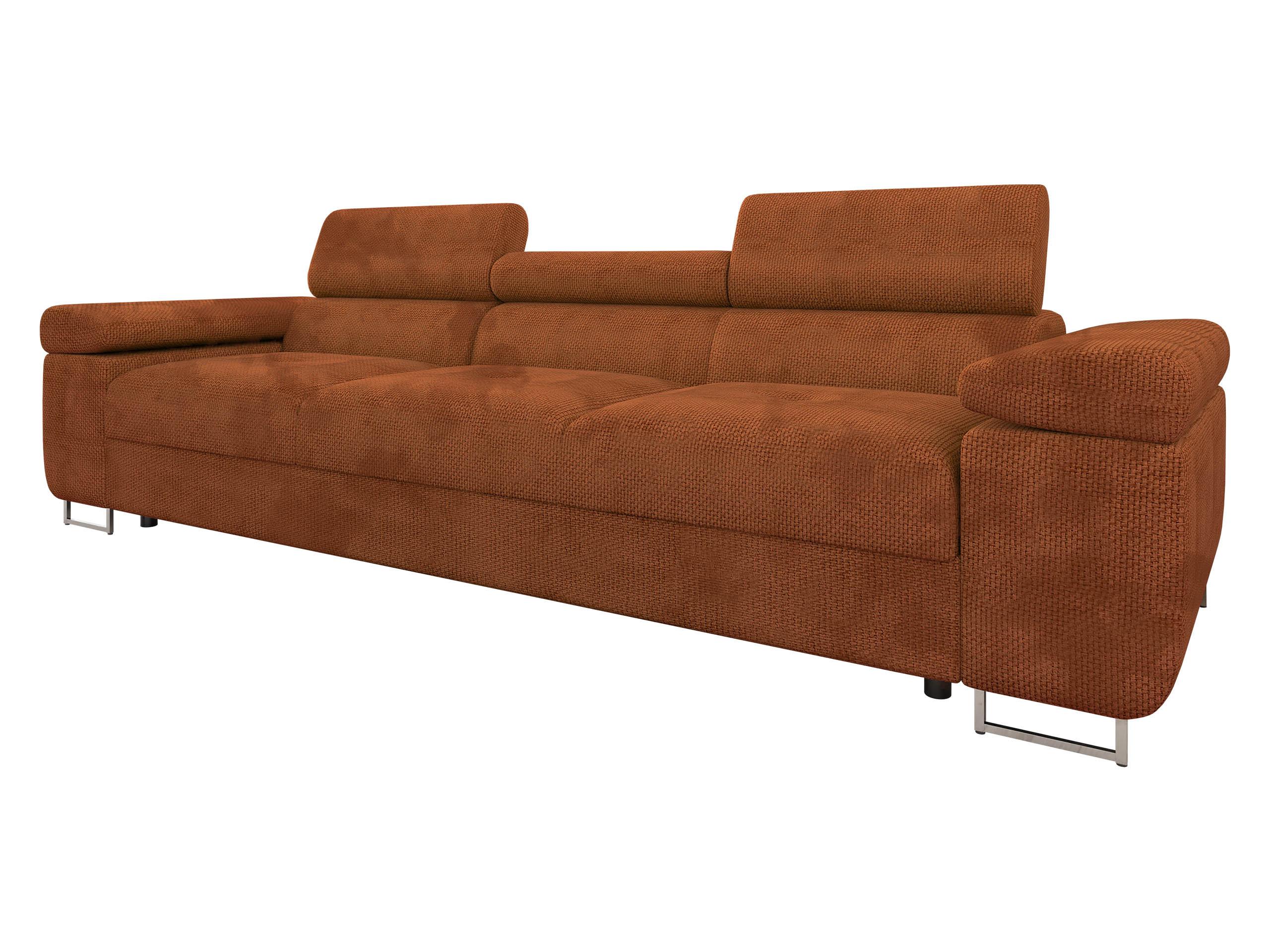 SOFA Torezio 3 - Dunkelorange, Holz/Textil (263/90/102cm) - MIRJAN24