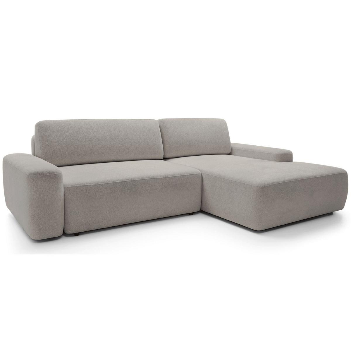 ECKSOFA Baleo Greige Chenille-Bezug - Taupe/Schwarz, Kunststoff/Textil (162/264cm) - Selsey