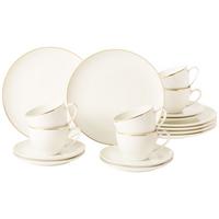 KAFFEESERVICE Savona Goldlinie creme-gold 18-tlg. - Goldfarben/Creme, Keramik (24/18.1/43cm) - Seltmann Weiden