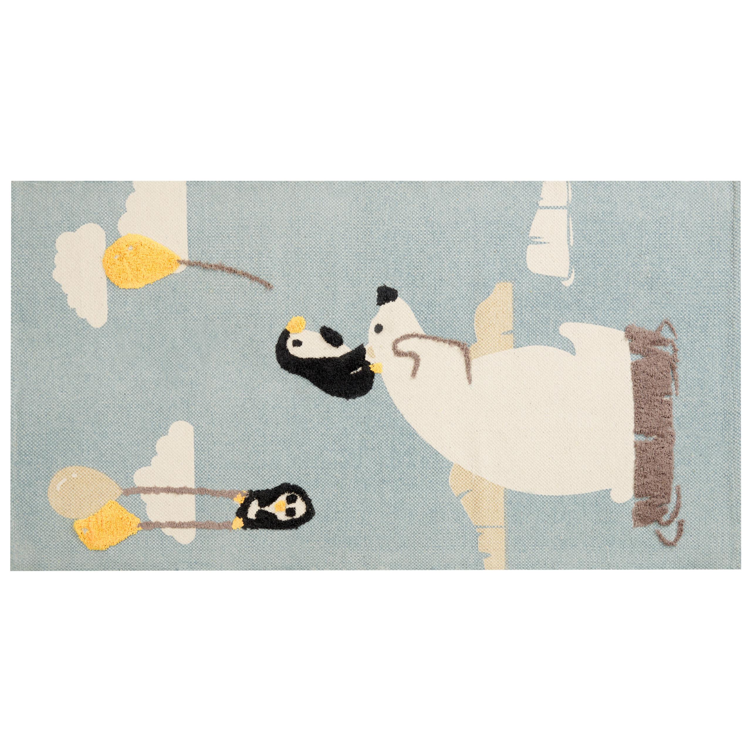 KINDERTEPPICH Barus 150/80 cm - Blau, Textil (80/150cm) - Beliani