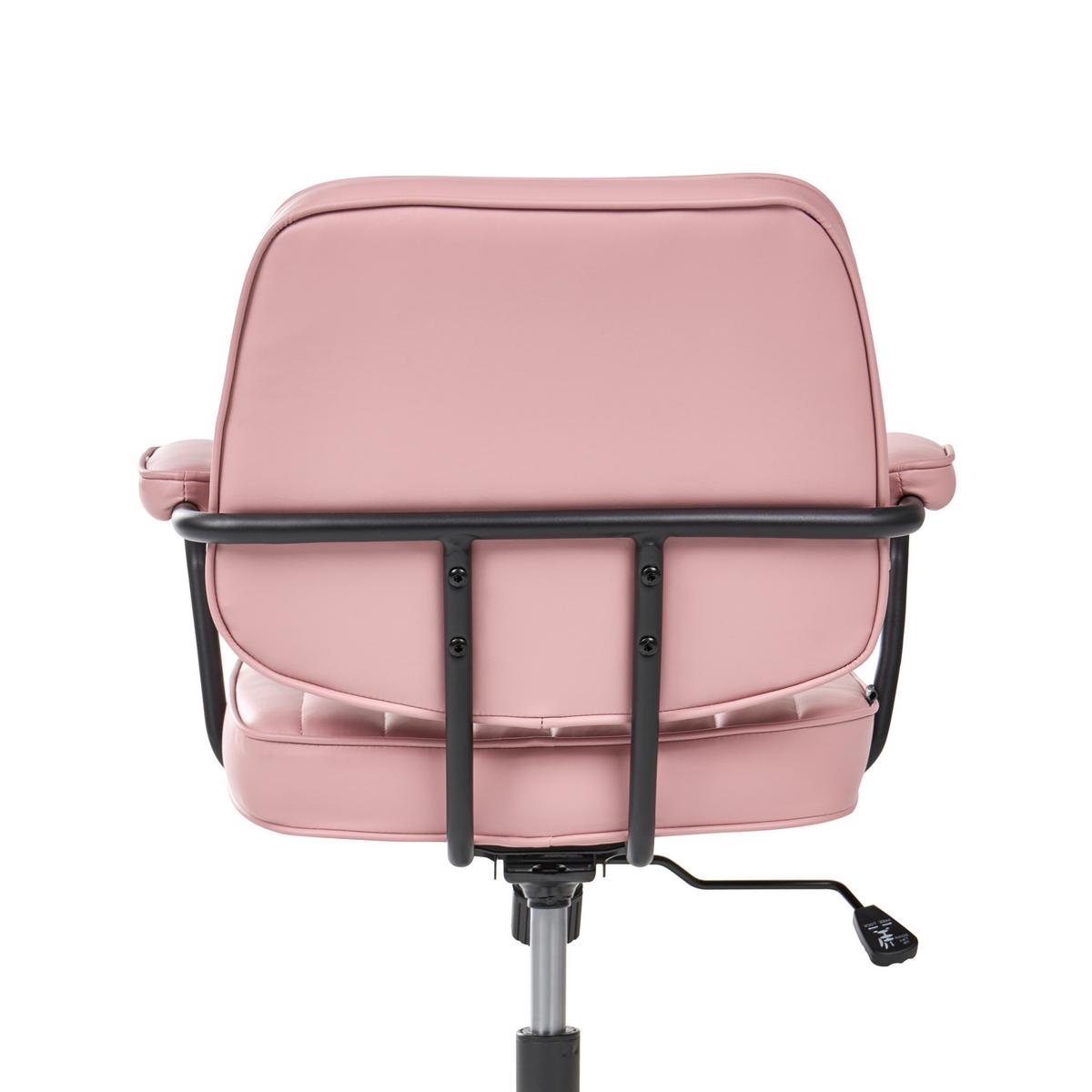 SCHREIBTISCHSTUHL Kunstleder Pastellrosa Berne - Pink, Kunststoff (60/80/60cm) - Beliani