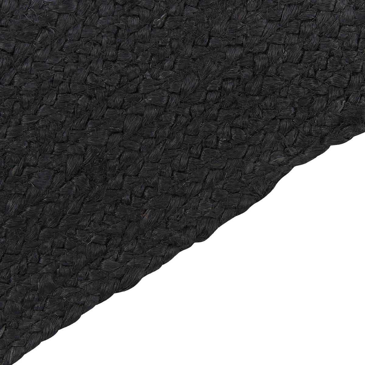 KURZFLOR-TEPPICH Schwarz 160/230 cm Demirci - Schwarz, Naturmaterialien (160/230cm) - Beliani