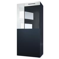 VITRINE Movie Absetzungen in Weiß Hochglanz - Weiß Hochglanz, Holzwerkstoff (50.5/111/32.5cm) - Vladon
