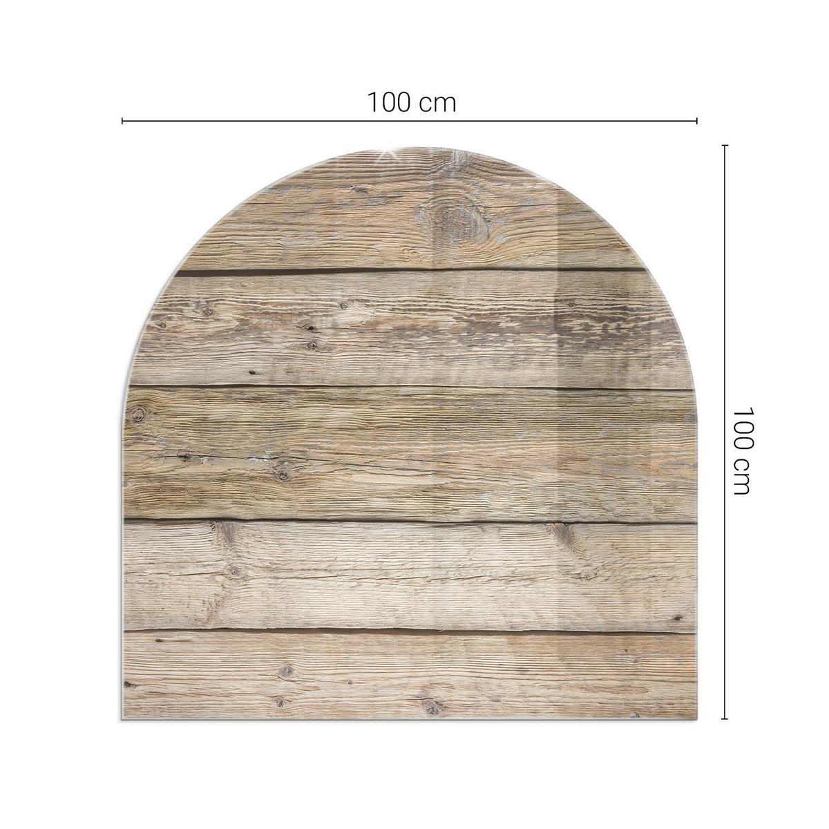 GLASPLATTE für Kamin 100x100 cm - Beige, Glas (100/100/0.4cm) - TULUP