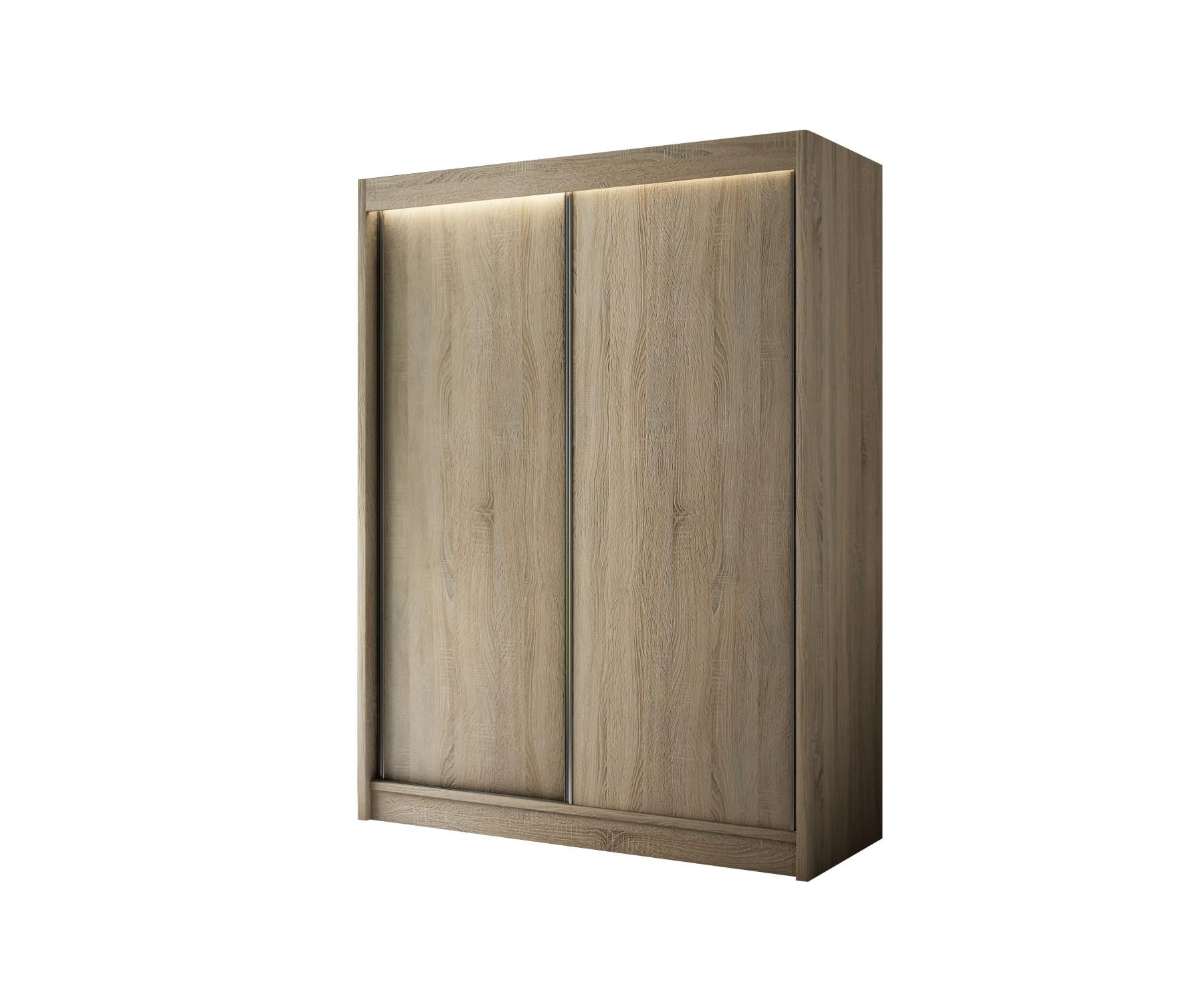 KLEIDERSCHRANK BEROG - 200 cm - Sonoma Eiche - Sonoma Eiche, Holzwerkstoff (200/215/61cm) - ALTDECOR