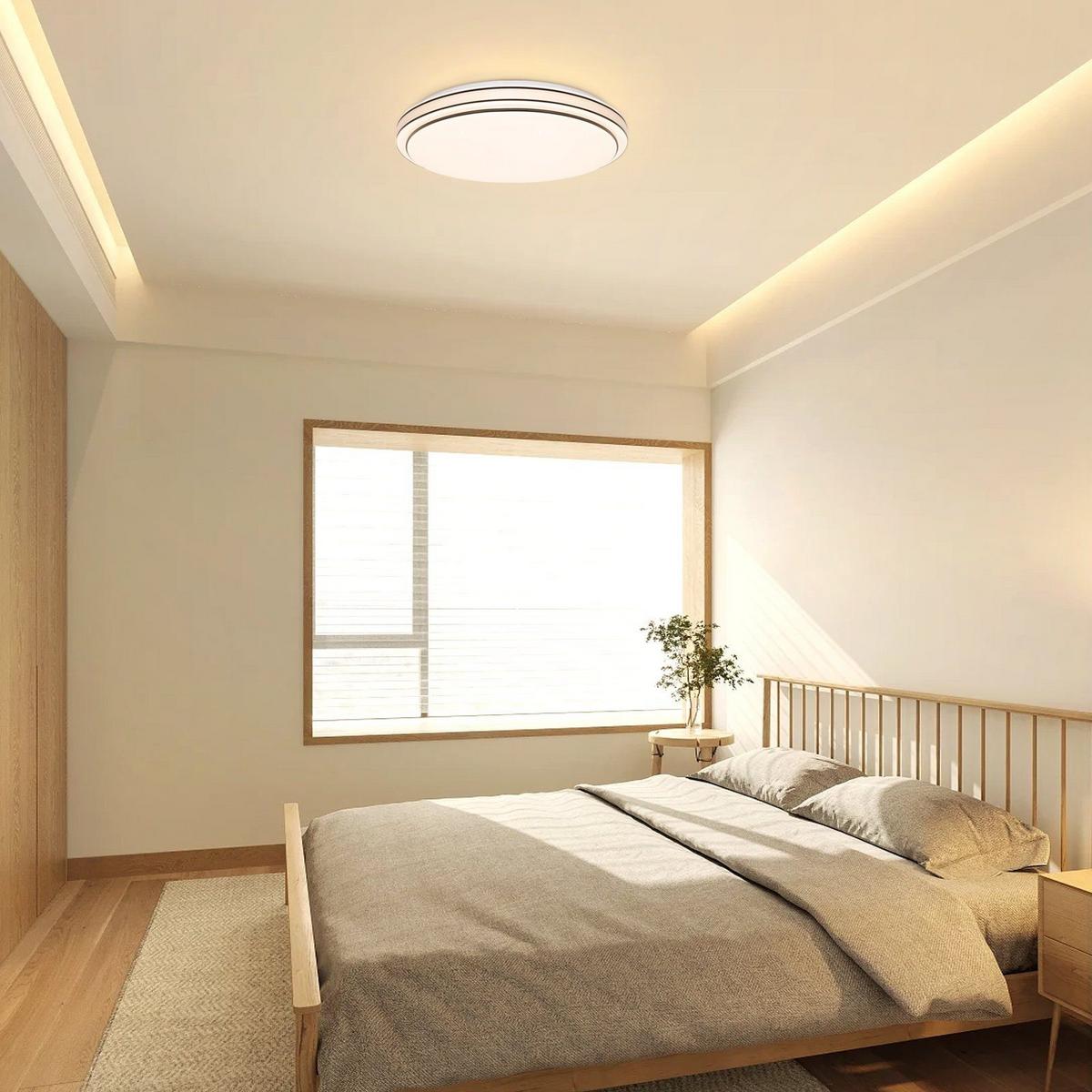 LED-DECKENLEUCHTE Anton 27/27/6 cm - Schwarz, Kunststoff (27/27/6cm) - Nettlife