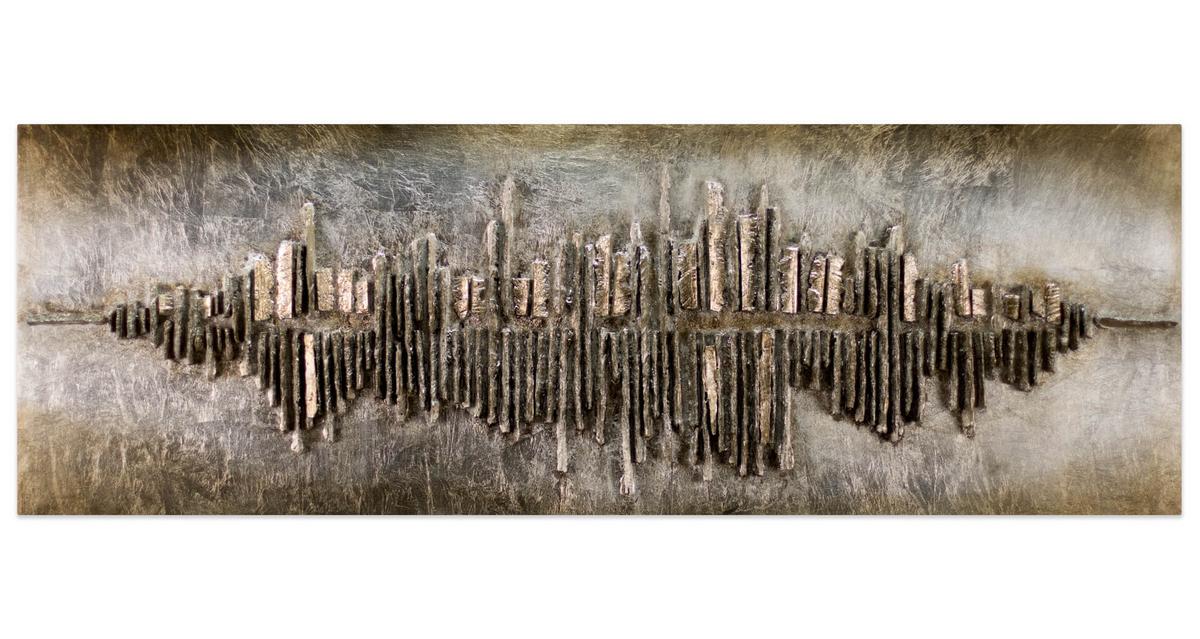 HOLZBILD Beige 144/44 cm - Beige/Braun, Holz (8.8/44cm) - KUNSTLOFT