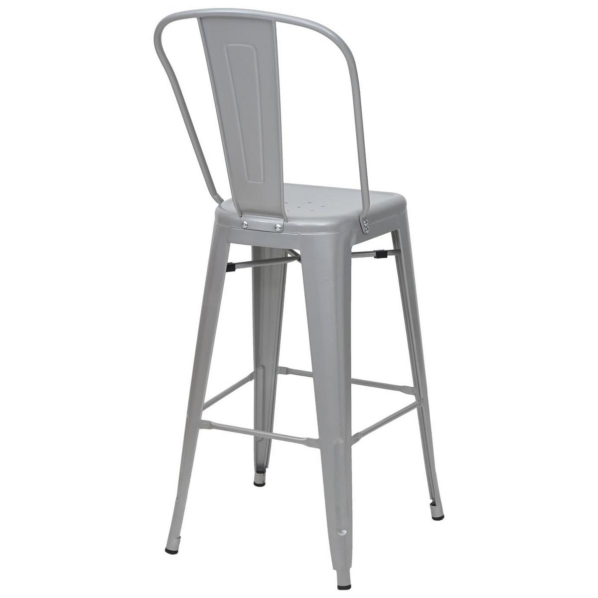BARHOCKER METALL Grau - Grau, Metall (50/117/45cm) - MCW