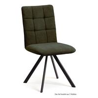 ESSZIMMERSTUHL (2er-Set) Dayla 47x91x60 Schwarz/Khaki - Dunkelgrün/Schwarz, Kunststoff (60/91/47cm) - 58aufmkessel