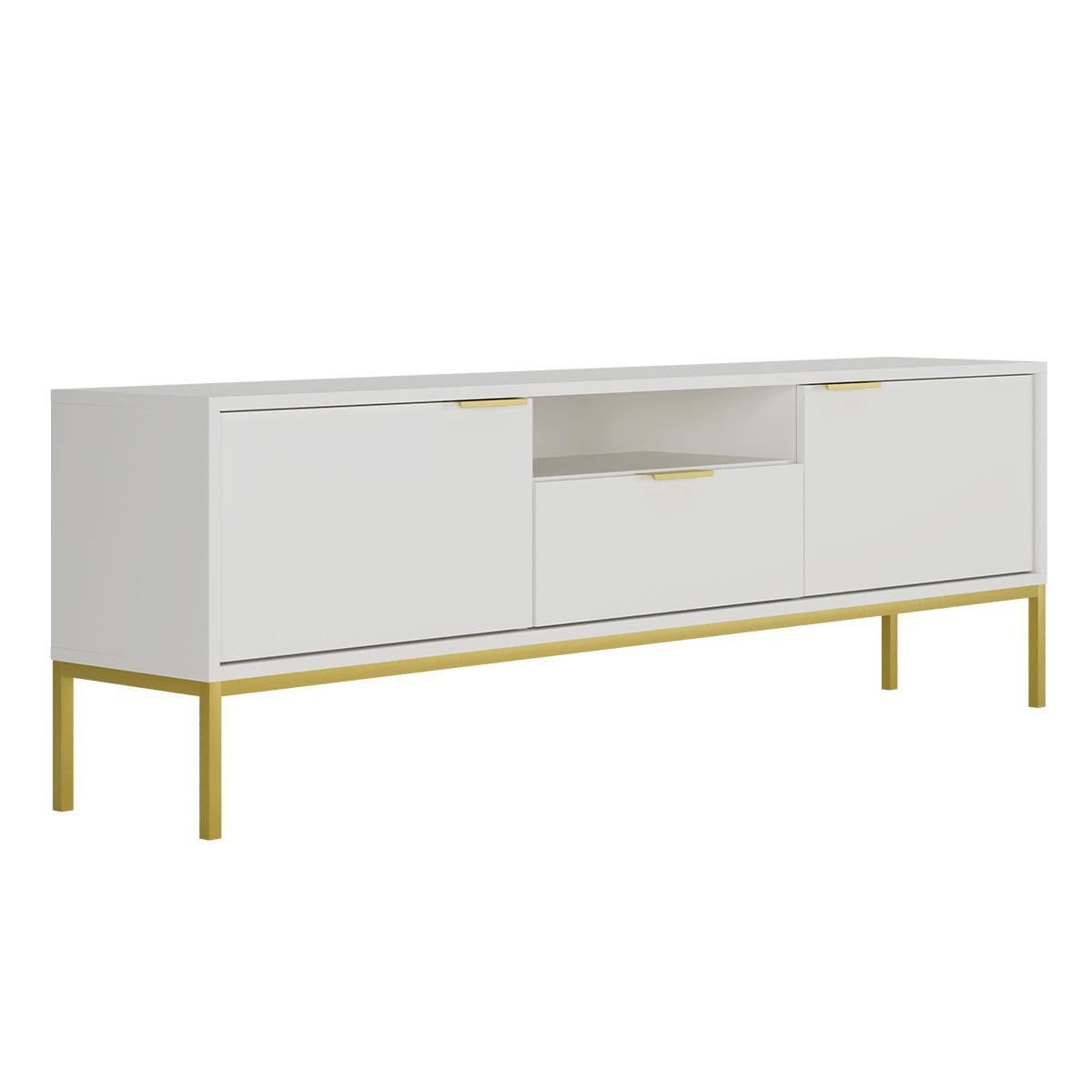 TV-MÖBEL Seattle Weiß - Weiß, Holzwerkstoff (175/56.4/33cm) - Petits-meubles