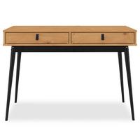 SCHREIBTISCH WANDA Eiche/schwarz - Eichefarben/Schwarz, Holz (50/110/76cm) - IDIMEX