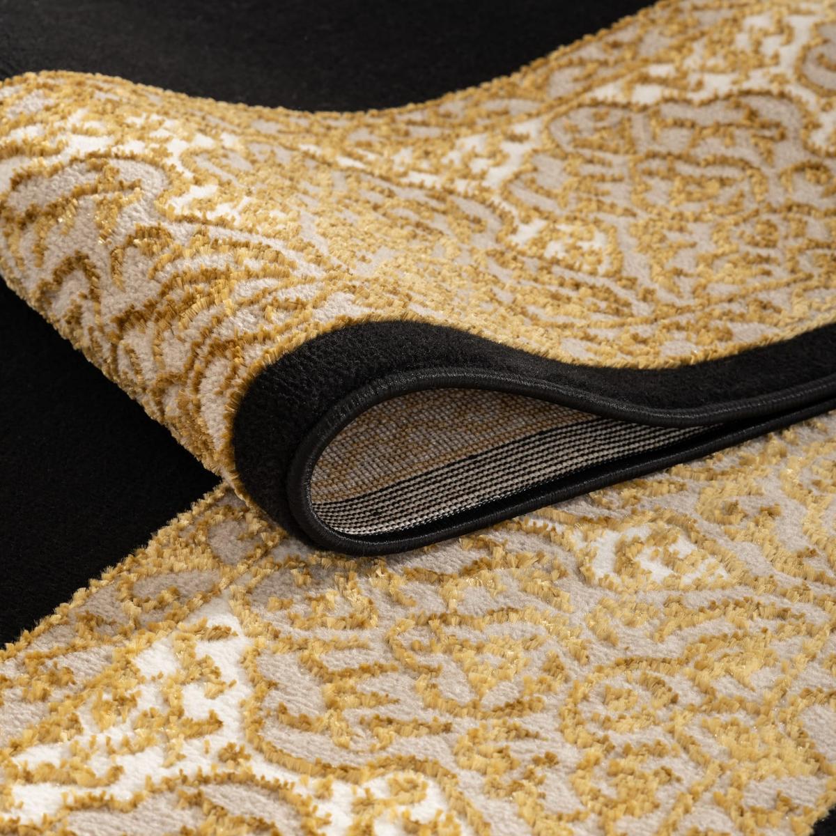 KURZFLORTEPPICH, orientalisch, Gold, 200 x 280 cm - Goldfarben, Textil (280/200cm) - KADIMA DESIGN