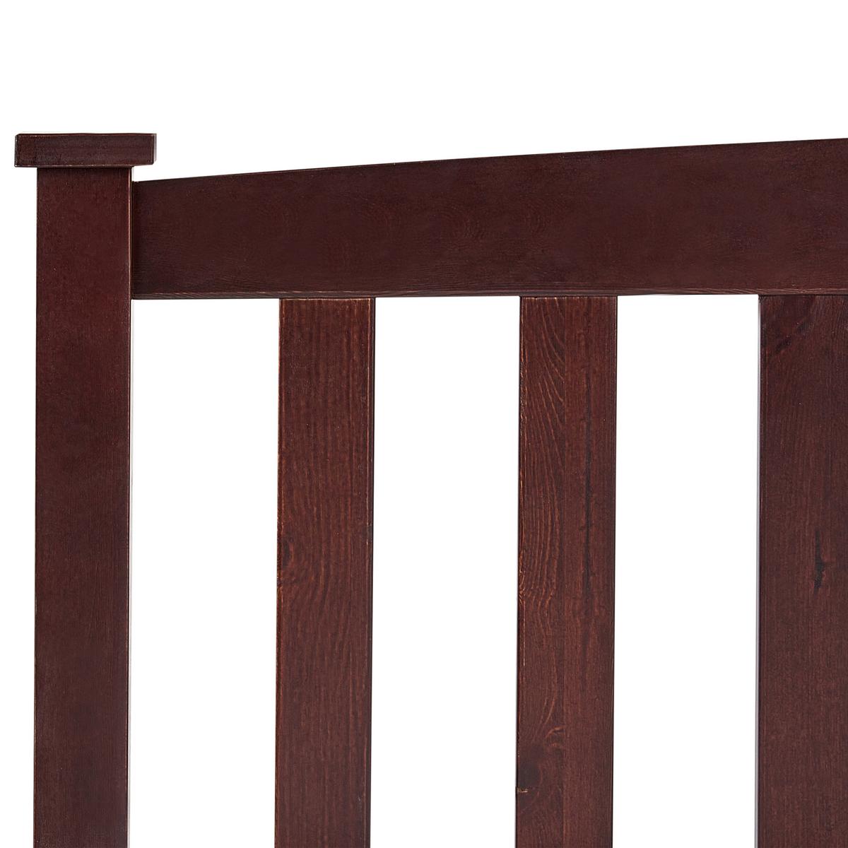BETT mit Lattenrost 160/200 cm Kiefernholz Dunkelbraun Giverny - Dunkelbraun, Holz (160/200cm) - Beliani