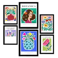 POSTER Set Mit 6 TraumA3 & A4 Schwarzer Rahmen - Schwarz, Papier (29/3cm) - Nacnic