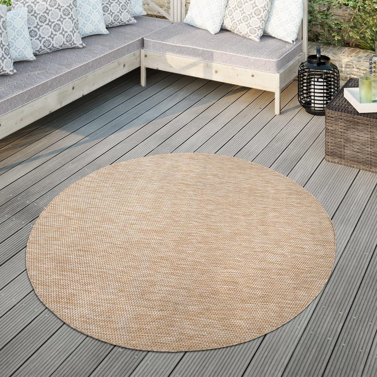 OUTDOORTEPPICH Beige Ø 160 cm - Beige, Kunststoff (160/160cm) - TT Home