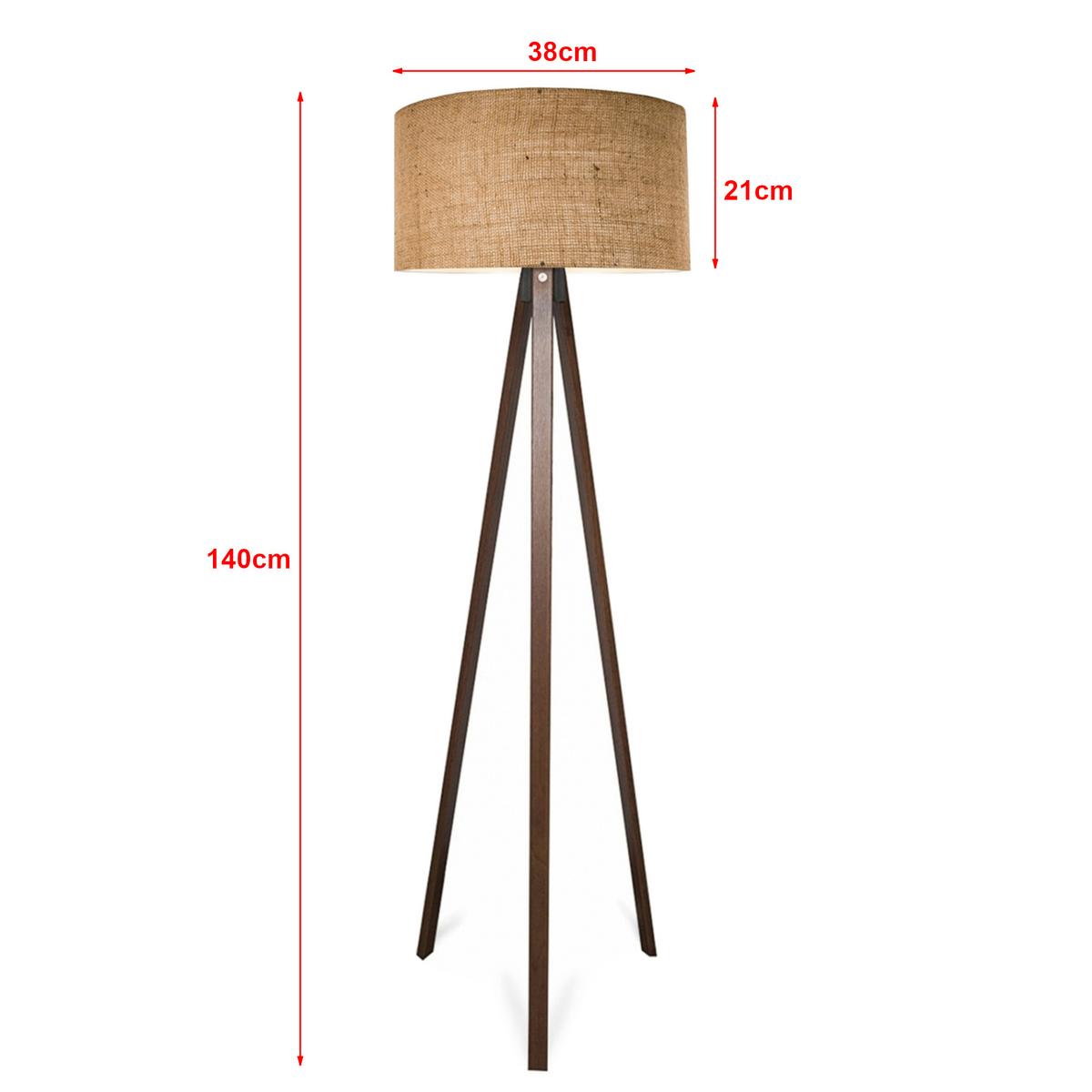 STEHLEUCHTE Newport - Braun, Holzwerkstoff/Textil (38/38/140cm) - lux.pro