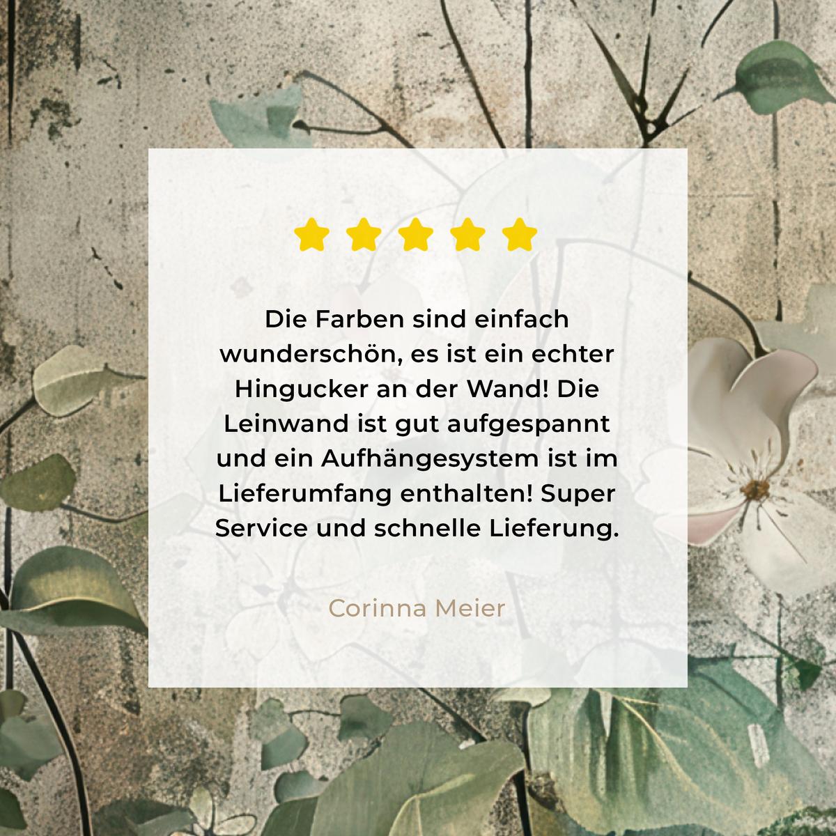 LEINWANDBILD Blumen - Blätter - Abstrakt - Modern Deko Groß 90x90 cm - Grau, Textil (90/90cm) - MuchoWow