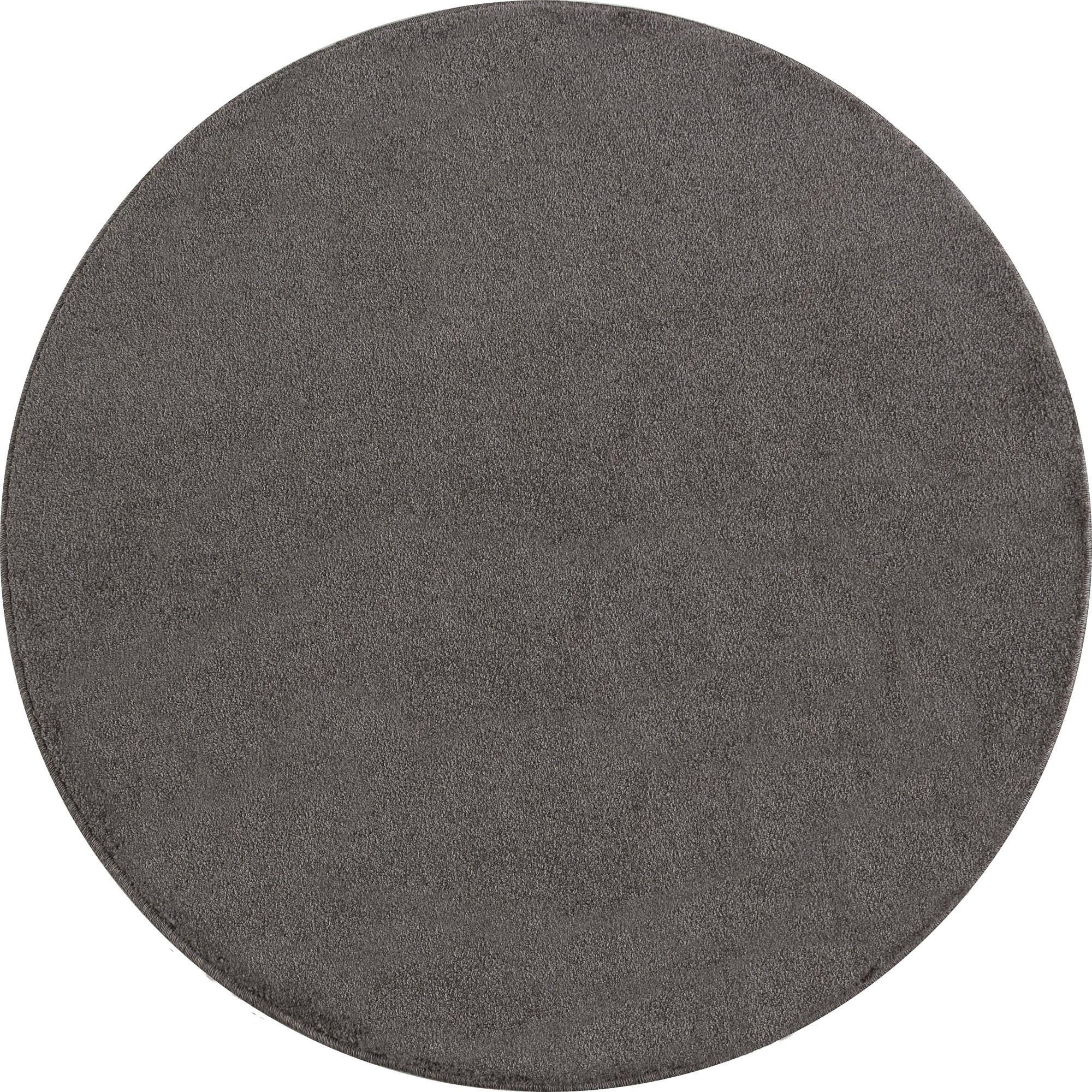 TEPPICH Kurzflor MAIN in Mokka, einfarbig, Ø 200 cm - Braun, Textil (200/200cm) - KADIMA DESIGN