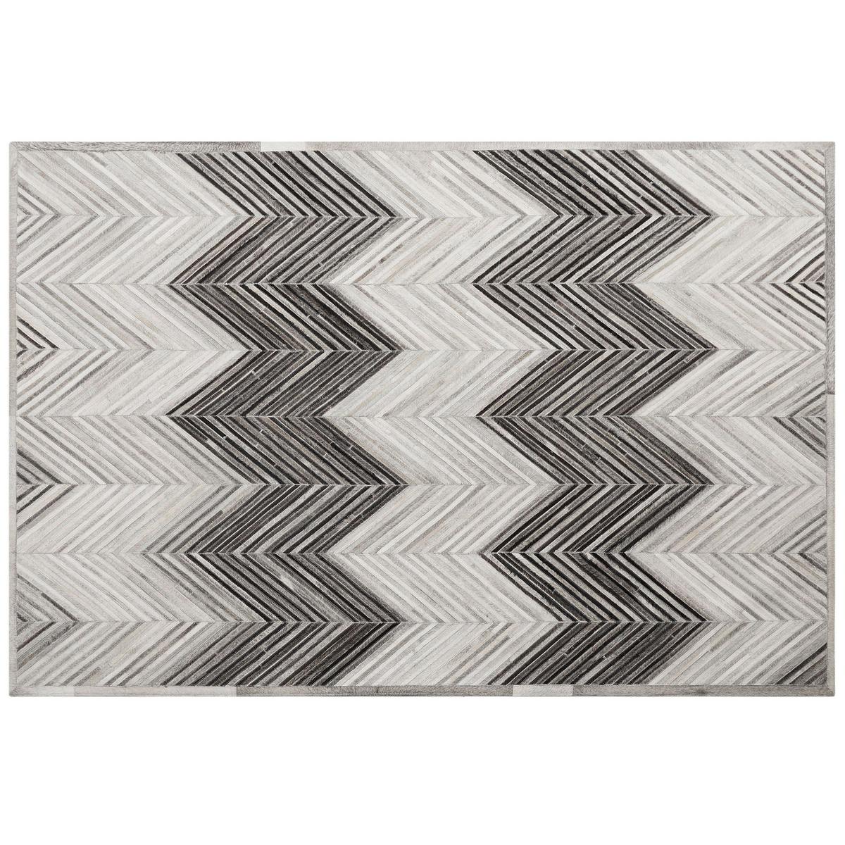 KURZFLOR-TEPPICH Aytepe 230/160 cm - Grau, Fell (160/230cm) - Beliani