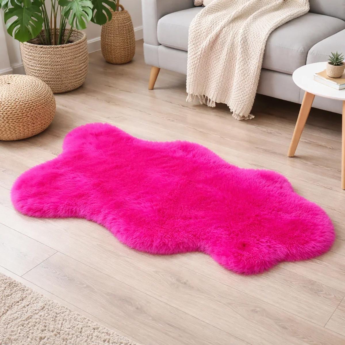 SCHAFFELL Premium Merino Lammfell Pink geschoren ca. 125 cm - Pink, Fell (70/125cm) - Provellus