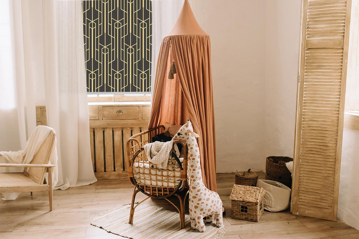 INNENROLLO - Fensterrollo - Rollo - 140x140 cm - Gelbes Muster - Gelb, Kunststoff (140/140/0.5cm) - TULUP
