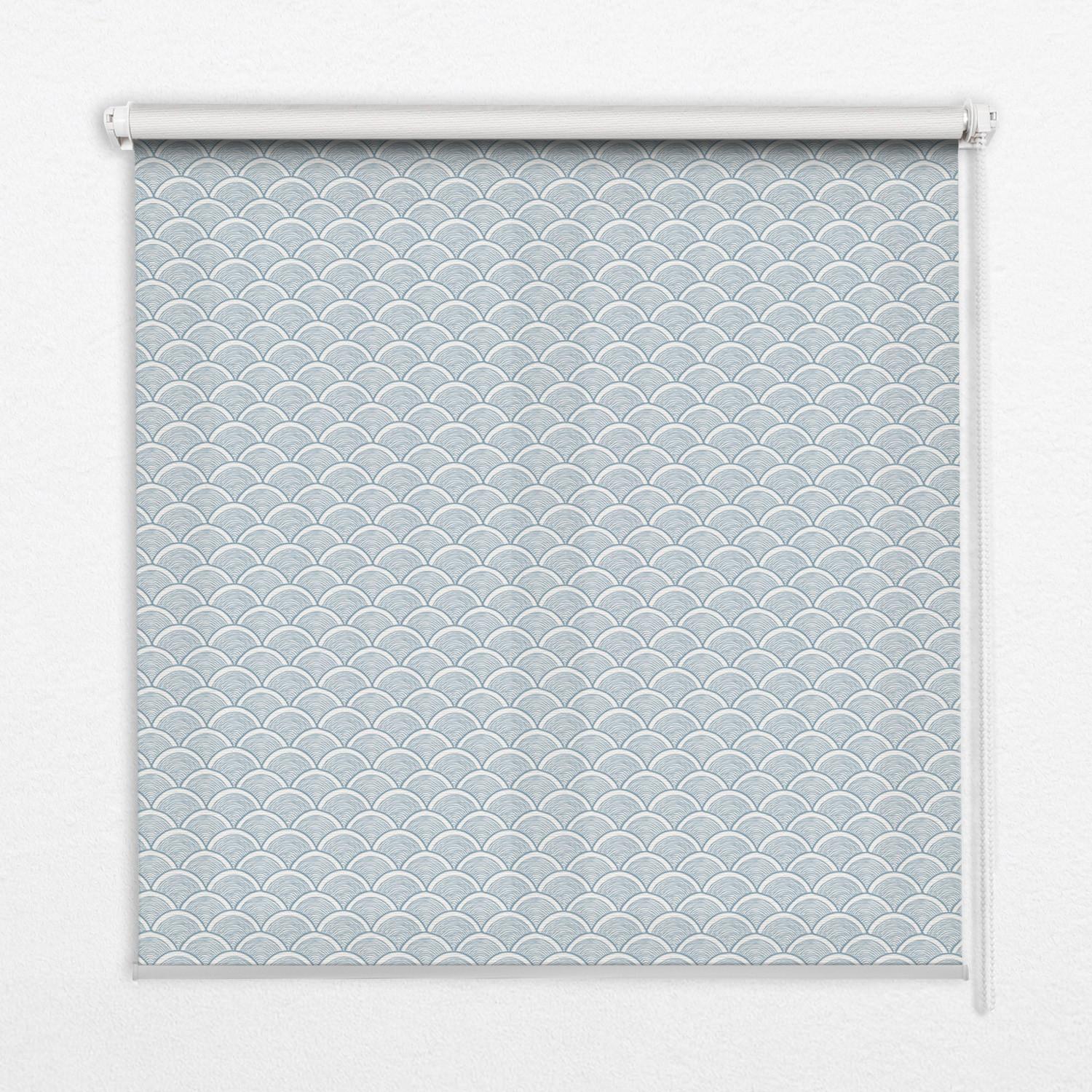 INNENROLLO - Fensterrollo - Rollo - 100x180 cm - Halbkreis - Blau, Kunststoff (100/180/0.5cm) - TULUP