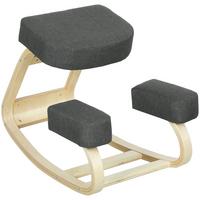 KNIESTUHL Birke Polyester Dunkelgrau - Dunkelgrau, Holz (51/58/69cm) - Vinsetto