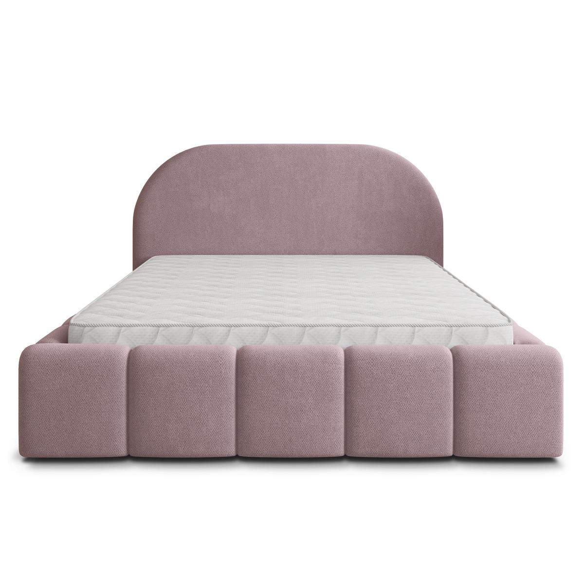 POLSTERBETT FLUSSO 120x200 cm mit Bettkästen - Rosa - Rosa, Holz (120/200cm) - MASSENO