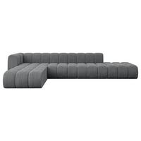 ECKSOFA modulares Sofa Zuvon-L2 - 387x177x70 cm Dunkelgrau - Dunkelgrau, Holzwerkstoff/Textil (387/177cm) - ALTDECOR
