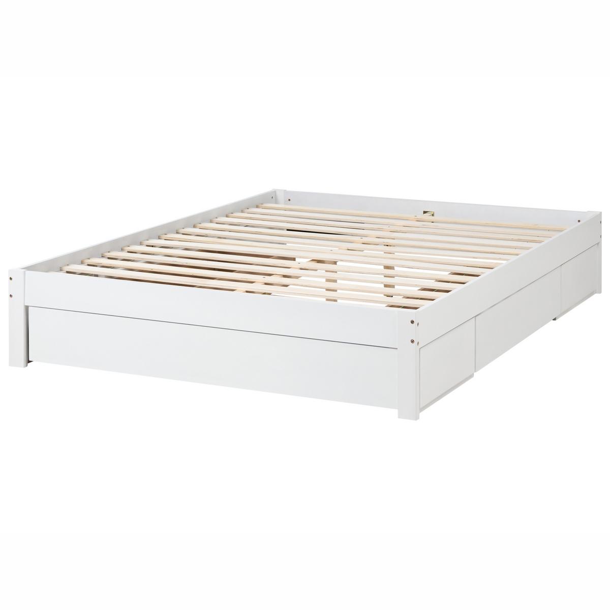 BETT 160/200 cm Dunkelbraun Giat - Dunkelbraun/Weiß, Holz (160/200cm) - Beliani