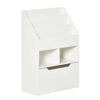KINDERBÜCHERREGAL - Weiß, Holzwerkstoff (29.9/90/60cm) - HOMCOM